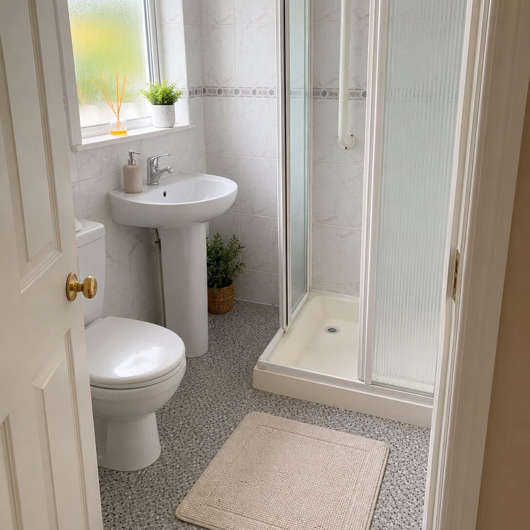 white bathroom